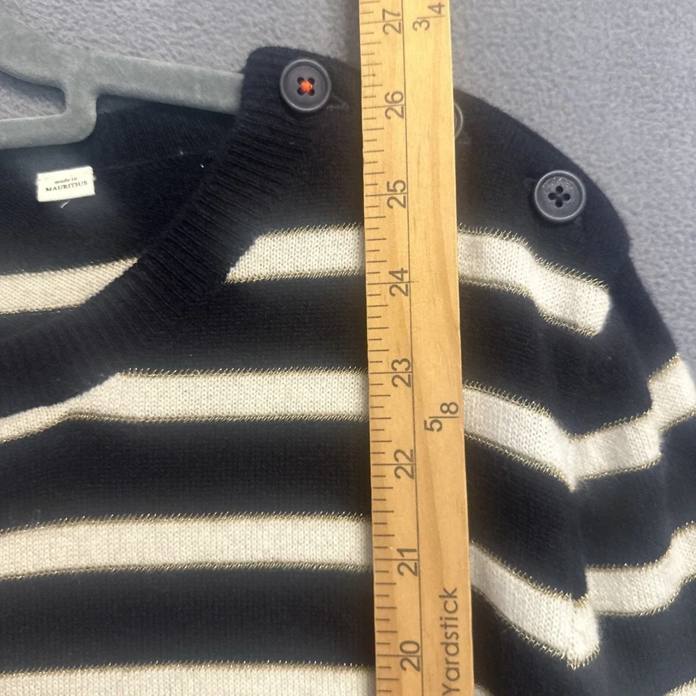 Chinti & Parker 100% Cashmere Striped Crewneck Sweater Size L Nautical *read*